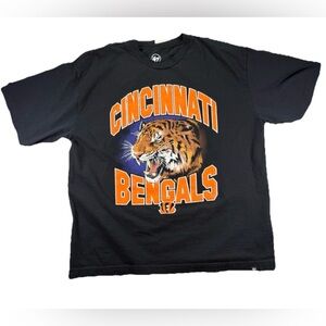 Cincinnati Bengals Tiger Logo T Shirt Men's 2XL Black 47 Y2K AOP Football NFL